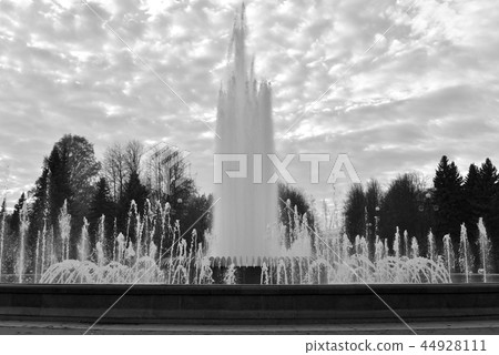 The gush of water of a fountain. The gush of water of a fountain. 44928111