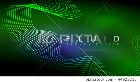 Digital flowing wave particles abstract background Digital flowing wave particles abstract background 44928215