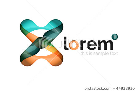 Geometric abstract business icon template, smooth shape 44928930
