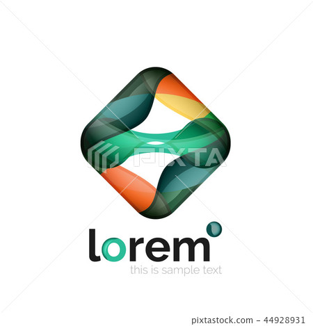 Abstract geometric logo created with overlapping smooth shapes Abstract geometric logo created with overlapping smooth shapes 44928931
