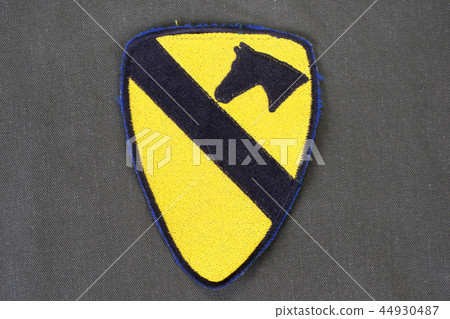 US ARMY 1st Cavalry Division patch on uniform US ARMY 1st Cavalry Division patch on uniform 44930487