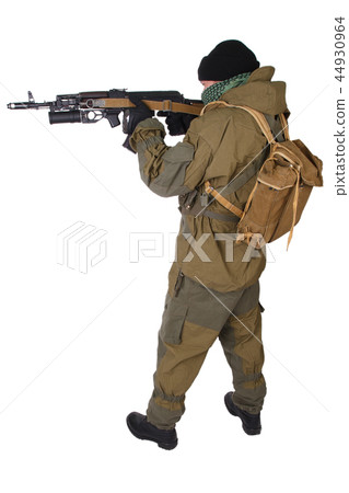 fighter with kalashnikov ak-47 rifle fighter with kalashnikov ak-47 rifle 44930964