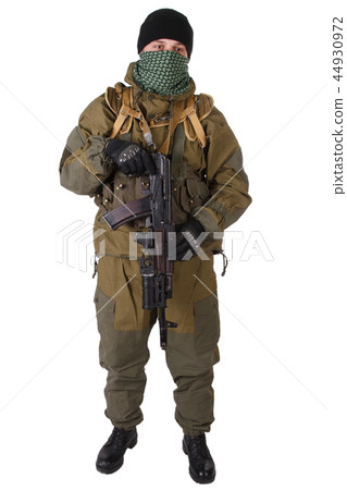fighter with kalashnikov ak-47 rifle fighter with kalashnikov ak-47 rifle 44930972