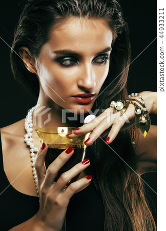 beauty young sencual sexy woman with jewellery close up posing o beauty young sencual sexy woman with jewellery close up posing o 44933211