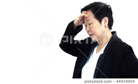 Asian senior business woman upset unhappy  44934004