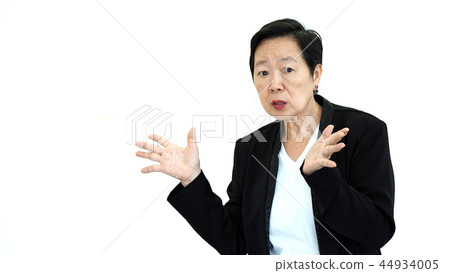 Asian senior manager business woman shouting angry Asian senior manager business woman shouting angry 44934005