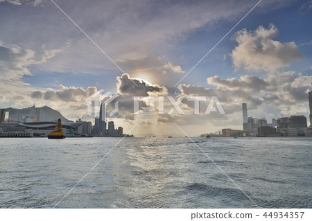 a between HK Island and Kowloon in HK 44934357