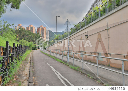 an empty cycling path at sha tin hk an empty cycling path at sha tin hk 44934630