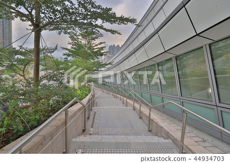 a walkway of Roof garden at railway station a walkway of Roof garden at railway station 44934703