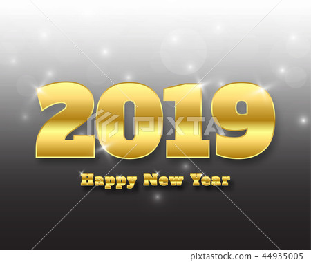 Happy new 2019 year. Greetings card. Happy new 2019 year. Greetings card. 44935005