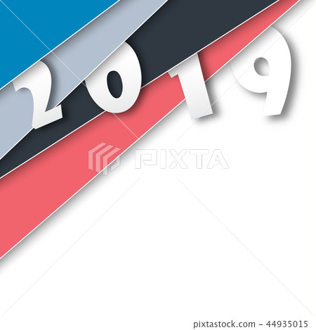 Happy new 2019 year. Greetings card.  44935015