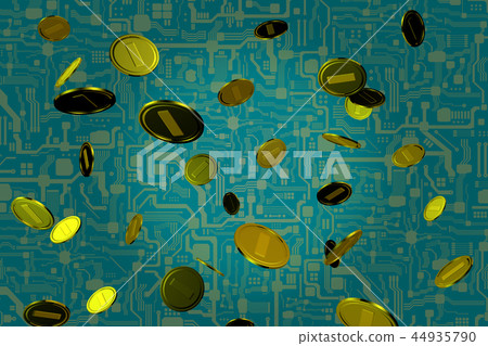 Virtual currency image (image of pouring money) 44935790
