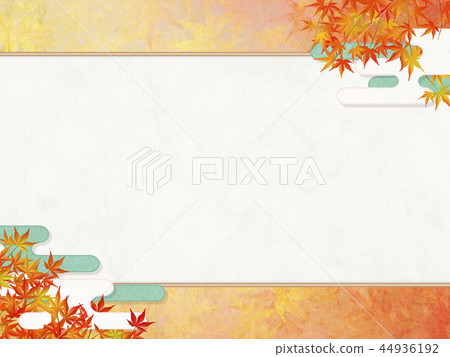 Japanese modern autumn leaves frame obi Japanese modern autumn leaves frame obi 44936192