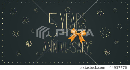 5 years anniversary vector icon, logo, banner 5 years anniversary vector icon, logo, banner 44937776