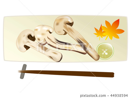 Grilled matsutake mushroom (vessel) Grilled matsutake mushroom (vessel) 44938594