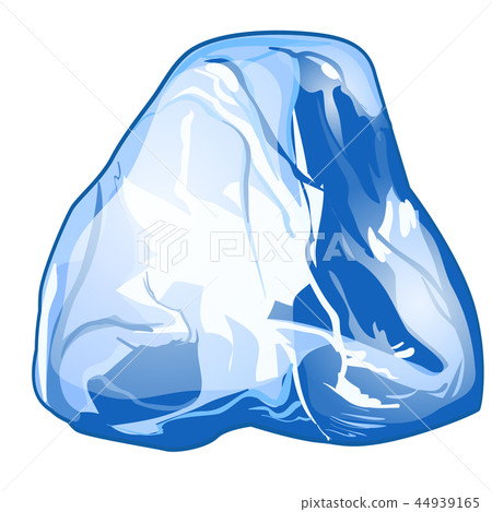 Single chunk of ice isolated on a white background. Vector illustration. Single chunk of ice isolated on a white background. Vector illustration. 44939165
