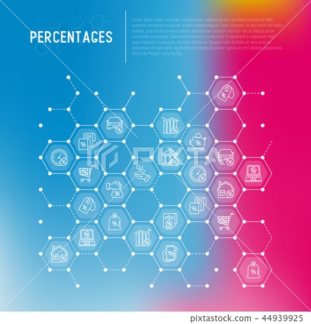 Percentages concept in honeycombs 44939925