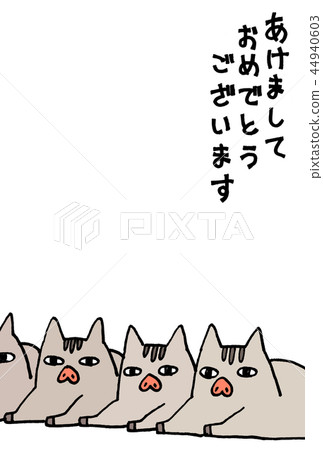 插圖新年卡簡單一歲(野豬) 插圖新年卡簡單一歲(野豬) 44940603