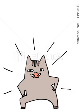 Illustration New Year's card for simple yearling (wild boar) Illustration New Year's card for simple yearling (wild boar) 44940610