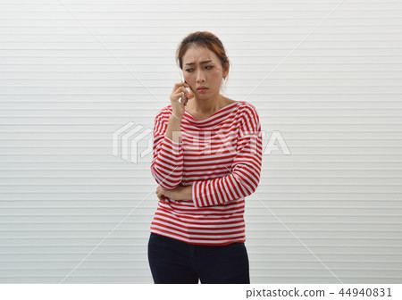 Stress facial expression 44940831