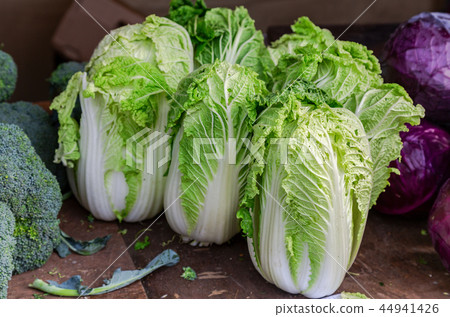 Green fresh cabbage of new harvest ready to sale 44941426