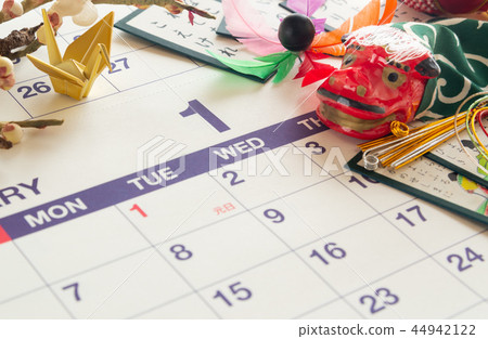 1月日曆新年新年 1月日曆新年新年 44942122