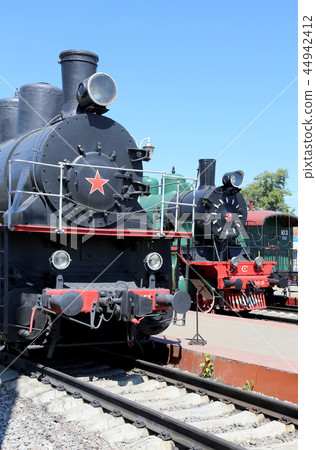 Ancient steam locomotive, Moscow  44942412