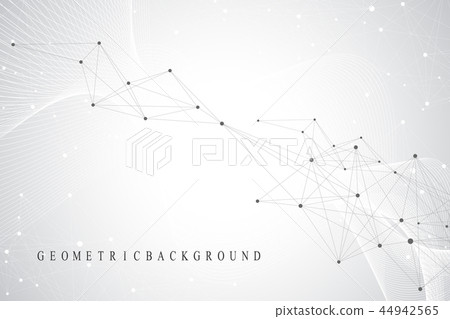 Geometric graphic background molecule and communication. Big data complex with compounds Geometric graphic background molecule and communication. Big data complex with compounds 44942565