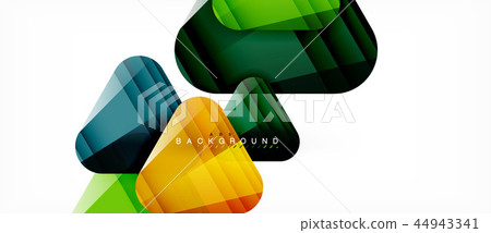 Glass triangles modern geometric composition, abstract background Glass triangles modern geometric composition, abstract background 44943341