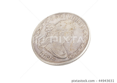 old vintage silver dollar isolated on background old vintage silver dollar isolated on background 44943631