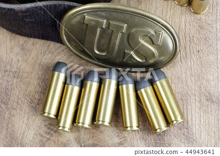 US Army Belt Buckle with revolver cartridges 44943641