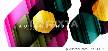 Glossy color hexagons modern composition background, shiny glass design Glossy color hexagons modern composition background, shiny glass design 44944195