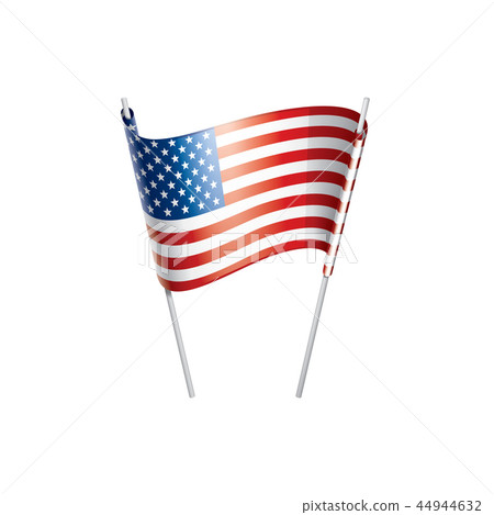USA flag, vector illustration on a white background USA flag, vector illustration on a white background 44944632