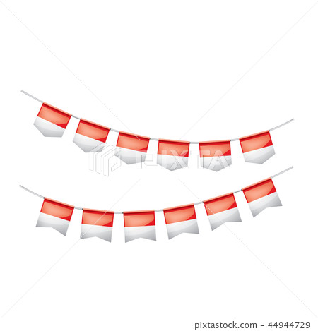 Indonesia flag, vector illustration on a white background 44944729