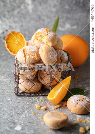 Group of Homemade orange crinkle cookies Group of Homemade orange crinkle cookies 44944766