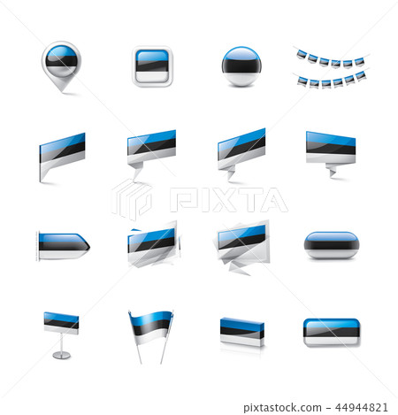 Estonia flag, vector illustration on a white background 44944821