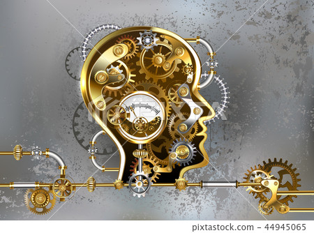 Steampunk head with manometer 44945065