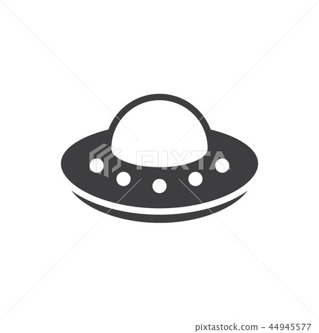 Simple UFO icon. Spaceship, alien symbol and sign vector illustration design. Isolated on white 44945577