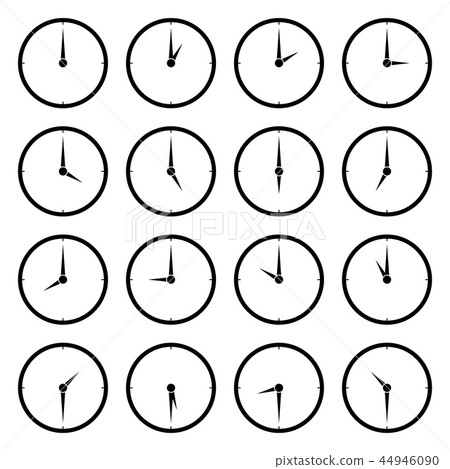 World clock, time zone vector icons World clock, time zone vector icons 44946090