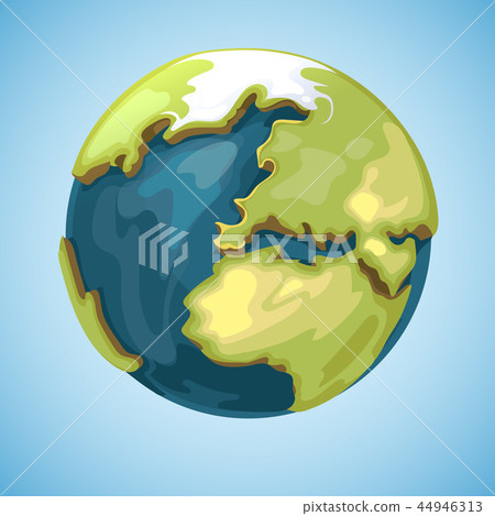 Cartoon earth planet globe vector illustration in style Cartoon earth planet globe vector illustration in style 44946313