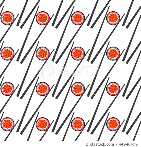 Sushi and chopsticks vector seamless pattern 44946479