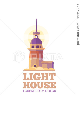 Marine lighthouse vector safety logo template 44947263