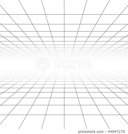Ceiling and floor perspective grid vector lines, architecture wireframe Ceiling and floor perspective grid vector lines, architecture wireframe 44947270