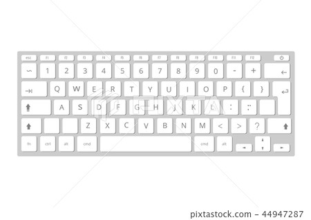 Vector white mobile computer keyboard, keypad 44947287
