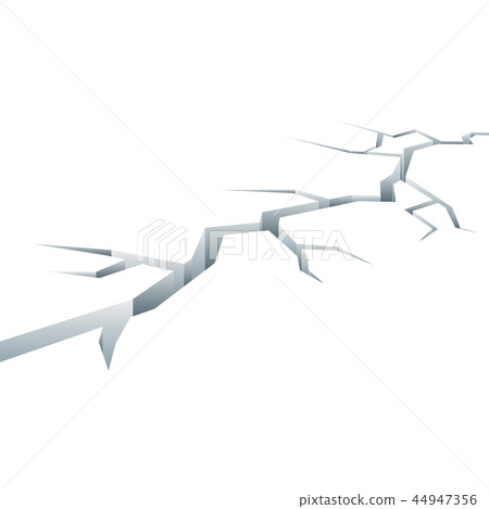 Cartoon cracked concrete ground 44947356