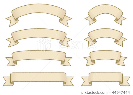 Title ribbon handwriting style - Stock Illustration [44947444] - PIXTA