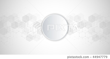Medical background from hexagons. Geometric elements of design for modern communications, medicine 44947779