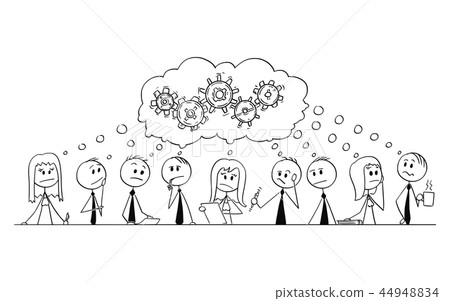 Cartoon Of Group Of Business People Stock Illustration