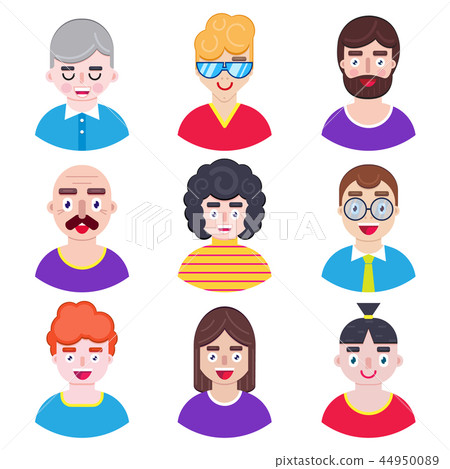 boys avatars in flat style 44950089