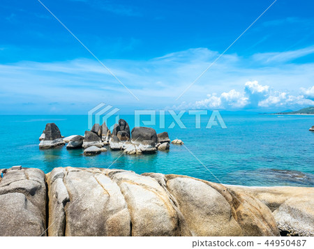 Rocky beach, seascape view, Samui island, Thailand 44950487
